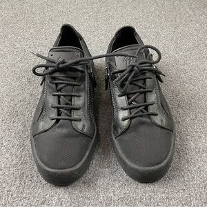 Giuseppe Zanotti Frankie Sneakers Casual Zipper Shoes Genuine Leather Size 41